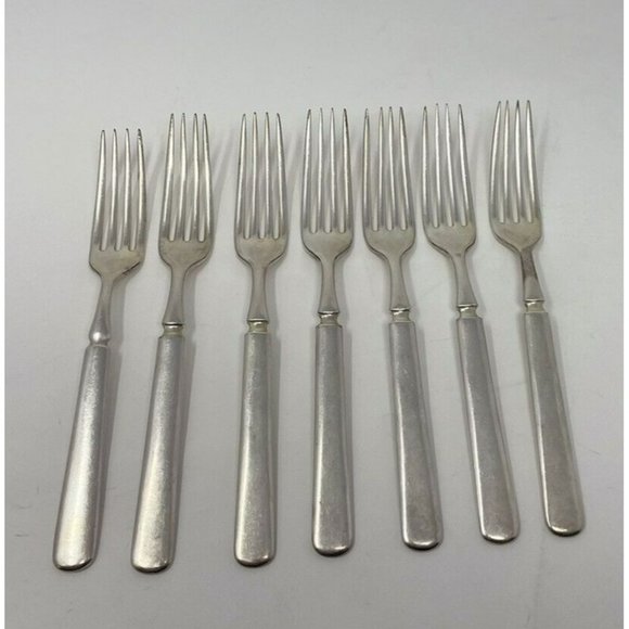 1847 Rogers Bros MERIDEN Brittania 7 Forks SilverPlate